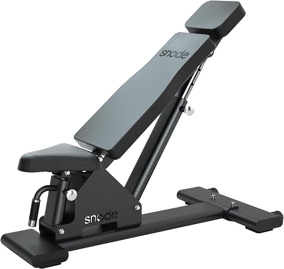 SNODE Heavy Duty Adjustable Weights Bench, Adjustable Strength Training Bench for Full Body Workout with Fast Folding-adjustable bench 2.0