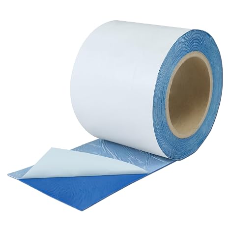 BXI Fluorocarbon Membrane Butyl Waterproof Tape, 4 Inch X 32 Feet Self-Adhesive Premium White Metal Roof Flashing Sealant, Leak Stop Patch Seam Sealer for Roofing, RV, Deck Joist, Window, Pipe Repair