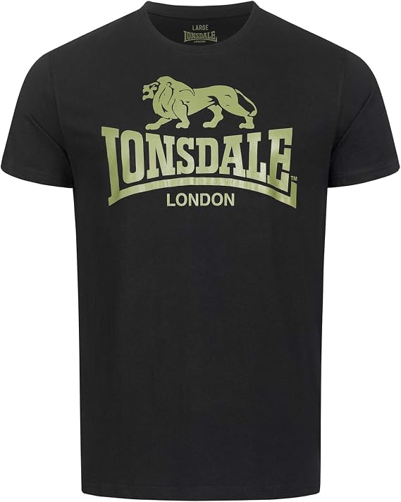 Lonsdale Men's Classic Lion Logo Crew Neck T-Shirt Regular-Fit