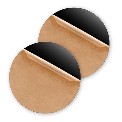 2 Pack Round Acrylic Sheet, 2.7~3mm Thick Acrylic Plastic Sheets Plexiglass Boards for Laser Cutting and DIY Craft Projects Opaque Black, 12 Inch Diameter