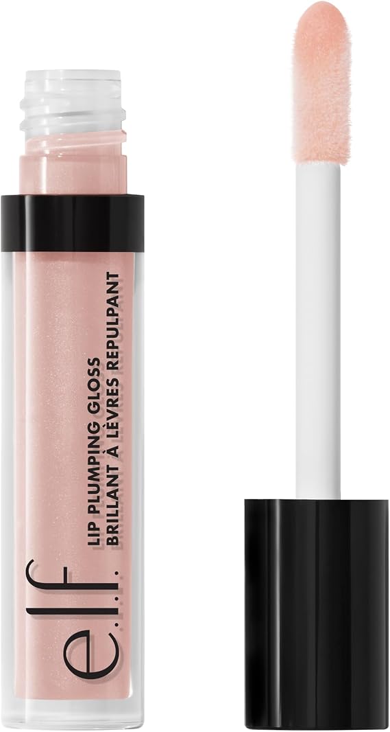 e.l.f. Lip Plumping Gloss, Hydrating, Nourishing, Invigorating, High-Shine, Plumps, Volumizes, Cools, Soothes, Shimmer, Pink Cosmo