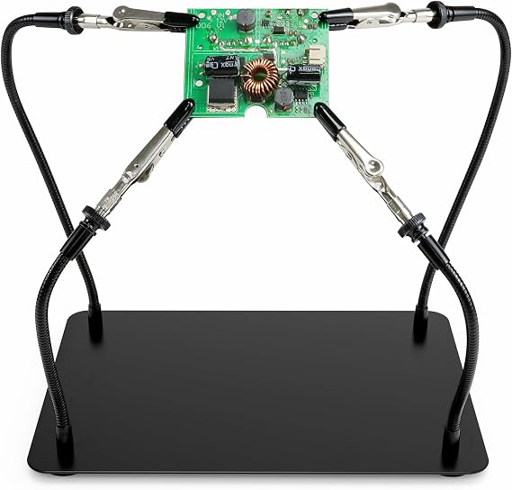 Helping Hands Soldering Station, Soldering Kit, Third Hand Soldering Tool 4 Flexible Arms Helping Hands for Electronic Repair Soldering Jewelry Crafts - Lightweight