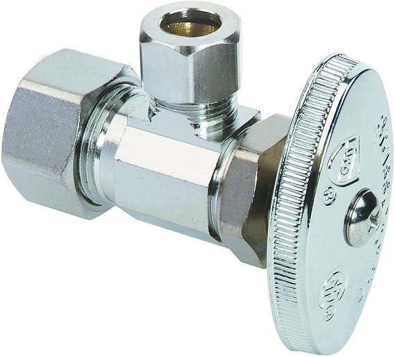 BrassCraft OCR19X C1 Multi-Turn Angle Stop 1/2" x 3/8", Chrome Plated