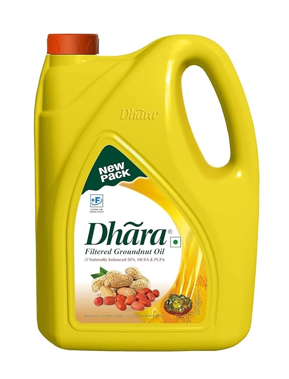 Groundnut Oil with Zero Trans Fat, 5 Liter Jar