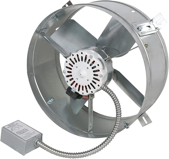 Cool Attic CX2500 Gable Mount Power Attic Ventilator with 3.0-Amp 60-Hz Motor and 14-Inch Blade