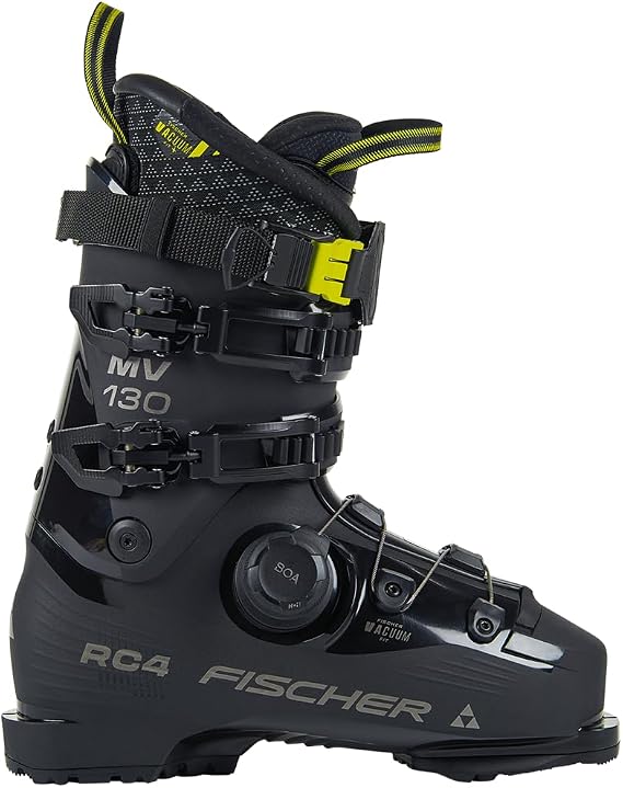 Fischer RC4 130 MV BOA Men's Alpine Ski Boots, Black, 25.5