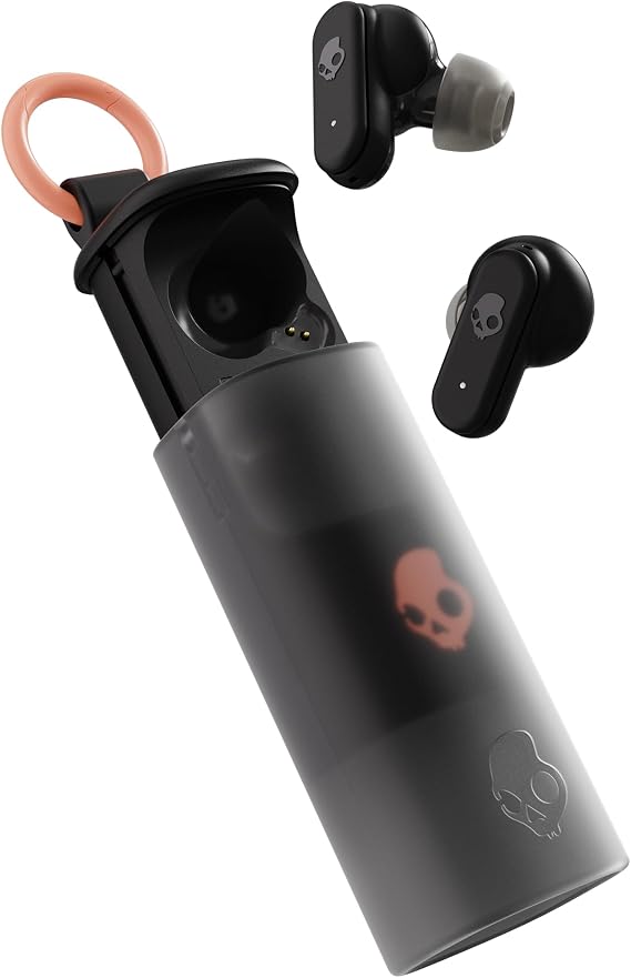 Skullcandy Dime Evo Wireless Earbuds with Clip-Anywhere Case - True Black | In-Ear Fit, Noise Isolating, 36 Hours Battery, Microphone for iPhone Android, Easy Clip-On Design, Travel, Commuting