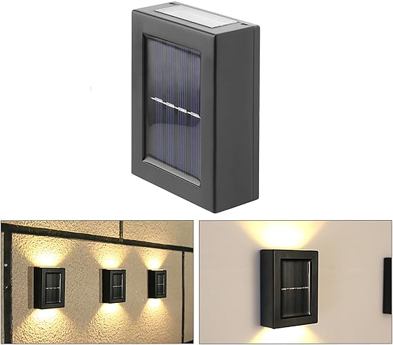 Robeve Tekli Solar Bahçe Aydınlatması Güneş Enerjili Bahçe Aydınlatması Duvar Lambası Çift Taraflı Aplik Işık Led Işık [Enerji Sınıfı A+++]