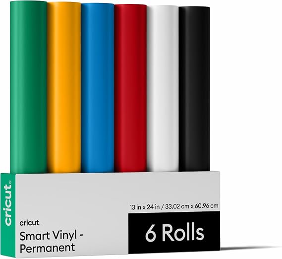 Cricut Smart Vinyl - Permanent, Sampler, 13 in x 24 in Bulk (6)
