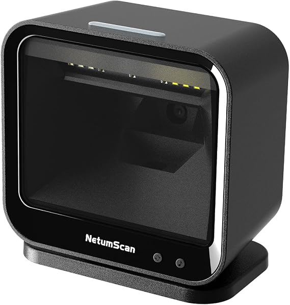 NetumScan Hands-Free Barcode Scanner Automatic, 1D 2D USB Barcode Reader with Wide Scanning Angle for Printed and Screen Codes, for Retail Supermarket Warehouse Inventory Office Library Bookstore