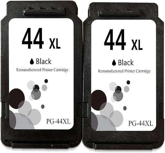 LEBOK Remanufactured for Canon PG44XL Black Ink Cartridge Compatible for Canon Pixma E201 E401 E402 E471 E3110 Printer for Canon Cartridges PG-44XL 2 Black