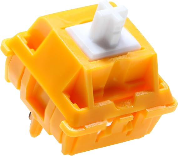 KPREPUBLIC Everglide BSun Sunset Yellow Switch RGB SMD Linear 51g Switches for Mechanical Keyboard MX Stem 5pin Long Spring Pre Lubed LY (Sunset Yellow Switch x110)