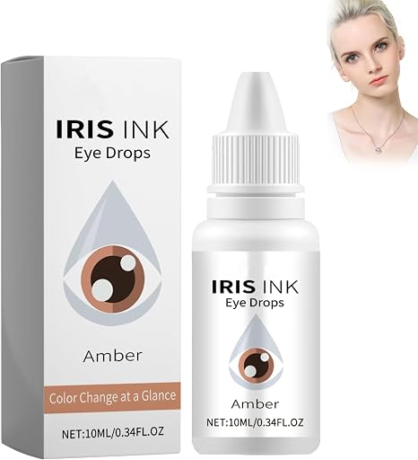 Iris Ink Eye Colour Changing Drops Colour Changing Eye Drops to Change Eye Colour Drops Change Your Eye Colour Colour Changing Eye Drops Brighten Your Eye Colour (Amber)