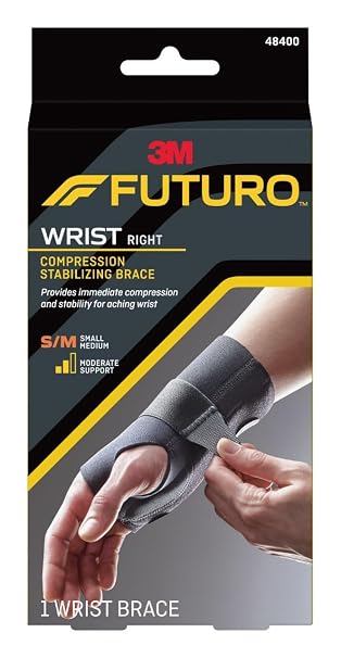 FUTURO Compression Stabilizing Wrist Brace, Breathable, Small/Medium