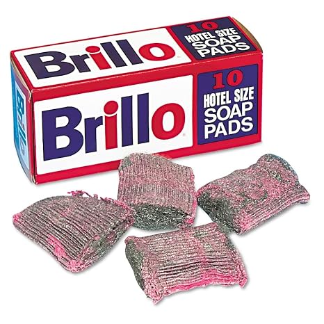 Disco Brillo Steel Pink Wool Soap Pad, 4 x 4 inch - 10 per pack - 12 packs per case.