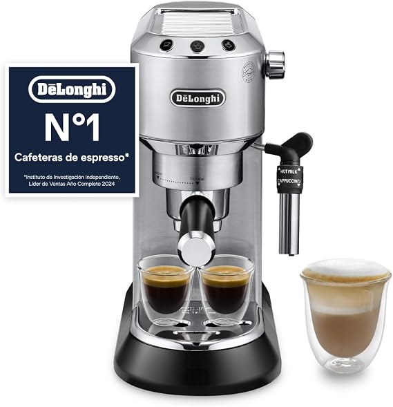 De'Longhi Dedica Style – Manual Espresso Maker with Manual Frother