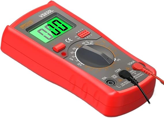 1pc Automatic Digital Multimeter 1999 Counts Auto AC/DC Voltage Tester Ohm Current Ammeter Detector Tool(Rojo)