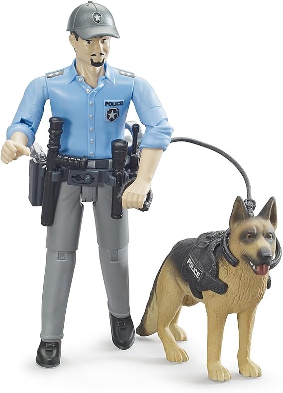 Bruder 62150 bworld Policeman with Dog