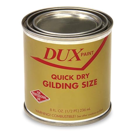 Sepp Leaf Quick Dry Gold Size Adhesive 8 oz, Gilding Glue for Metal Leaf Application Crafts Furniture Restoration