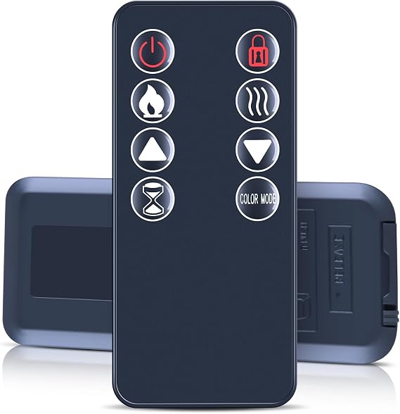 Remote Control Replacement Fit for Various Brand Recessed Mounted Electric Fireplace,for Homedex HDX-14001 HDX14063 COZE42 COZE52 for Dimplex X40003BK for Glitzhome GH20270 2019200003