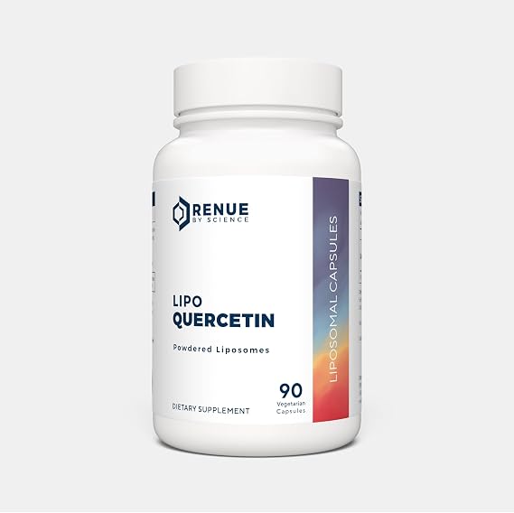 Renue By Science Quercetin | High Strength Liposomal Quercetin Supplements | 90 Quercitin Capsules - 150mg Quercetin per Serving | Non-GMO | Made in the USA & Third-Party Tested