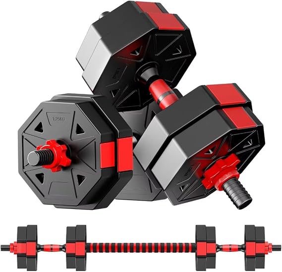 Adjustable-Dumbbells-Sets,Free Weights-Dumbbells Set of 2 Convertible To Barbell A Pair of Lightweight for Home Gym,Women and Men Equipment