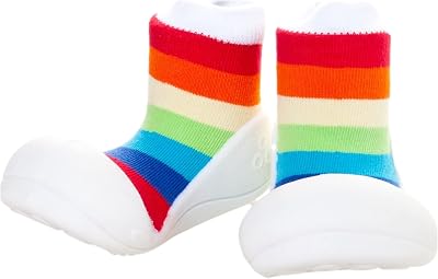 Attipas Big Toe Box Toddler ShoeRAINBOW White
