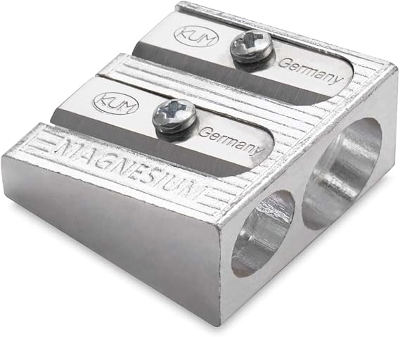 KUM 2-hole Pencil Sharpener Magnesium Alloy Wedge Profile