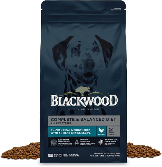Blackwood Complete Premium Dry Dog Food, Chicken Meal & Brown Rice, 24 lb