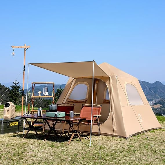 Easy Setup Inflatable Camping Tent Quick Inflate Air Tent 2-3 Man Family Tent for Picnicking and Camping