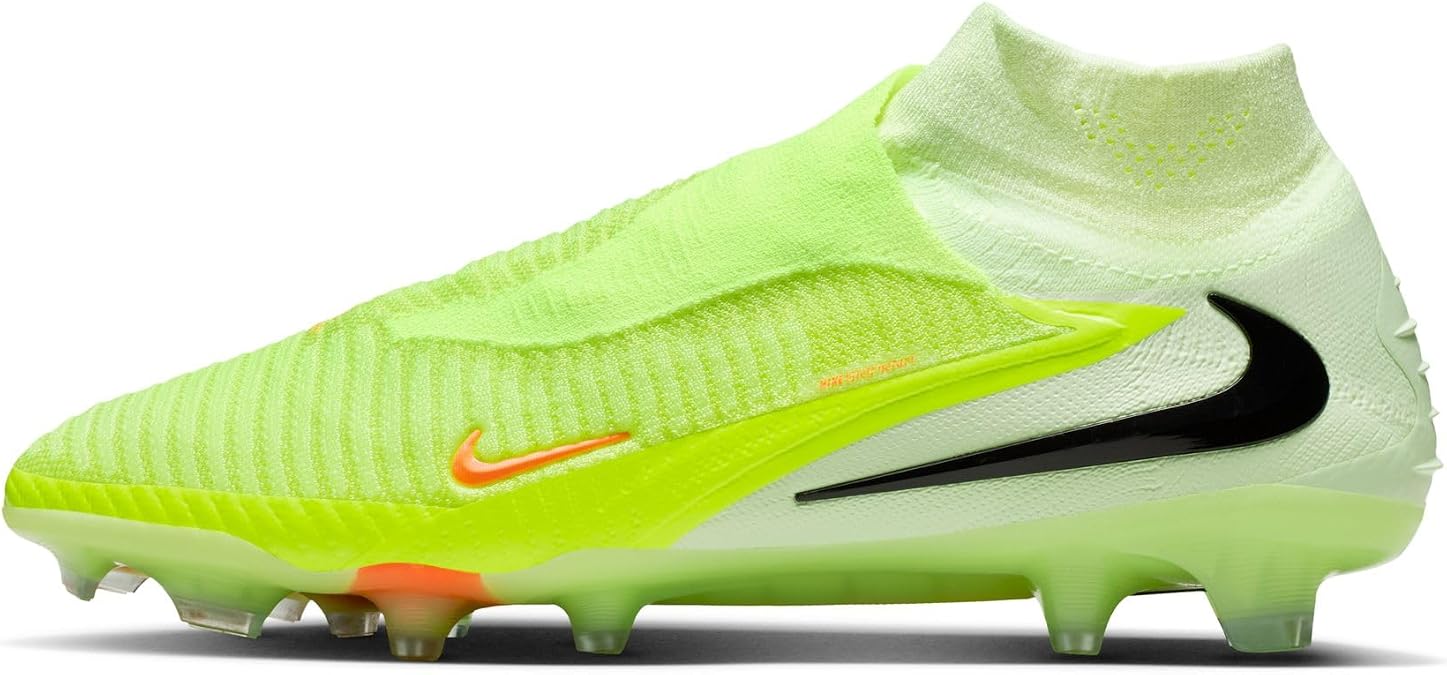 Nike Phantom 6 High Elite Firm-Ground Soccer Cleats (Hyper Crimson/Limelight/Black) Size 4.5