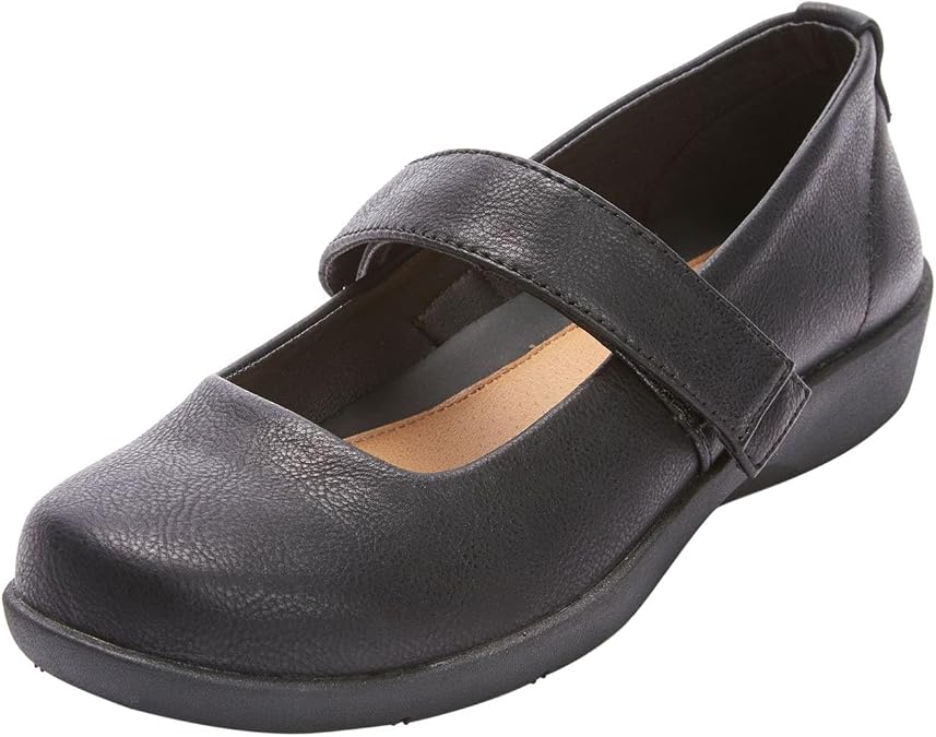 Comfortview Women's Wide Width The Carla Mary Jane Flat