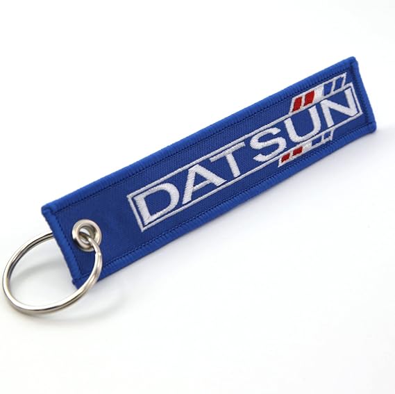 Jet Tag Key Chain Datsun - 1 inch x 5 inches Blue