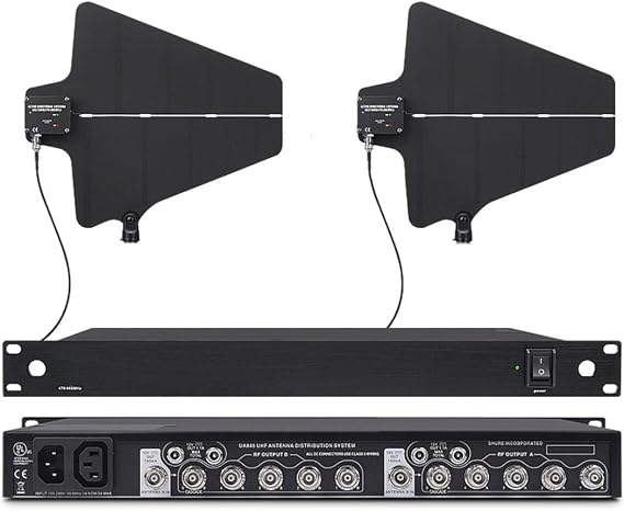Antenna Distribution System for Shure slx4 Wireless Mic Systems with 2 Paddles