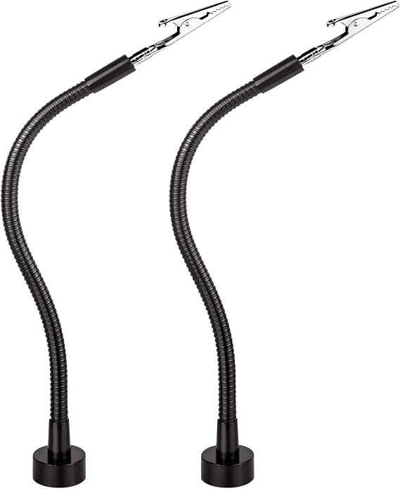 2 Pieces Magnetic Helping Hands Soldering, Soldering Helping Hand with Flexible Gooseneck Metal Arms with Adjustable Alligator Clips