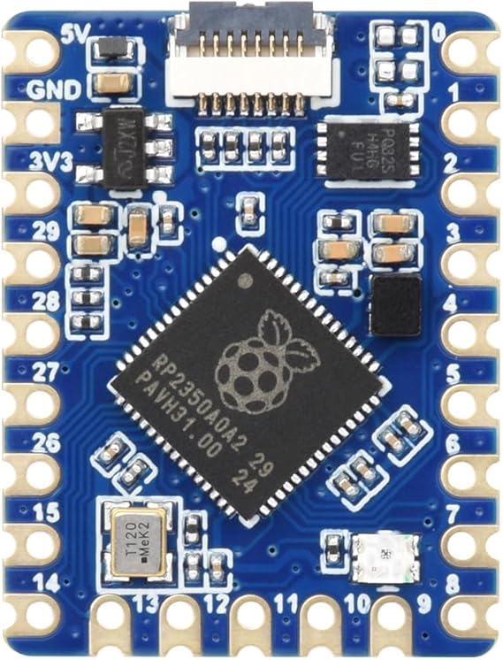 Waveshare RP2350 Tiny Micro Development Board Raspberry Pi Microcontroller Based on Raspberry Pi RP2350A Dual Core Dual Architecture Processor Split USB Interface Design Adapter Board