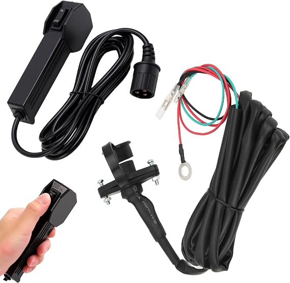 VINGVO Winch Corded Hand Controller Remote Control Kit for ATV UTV Winch, 3 Prong Female Plug, Handheld Badlands Winch Remote Controller with 9ft Cable for ATV Utv