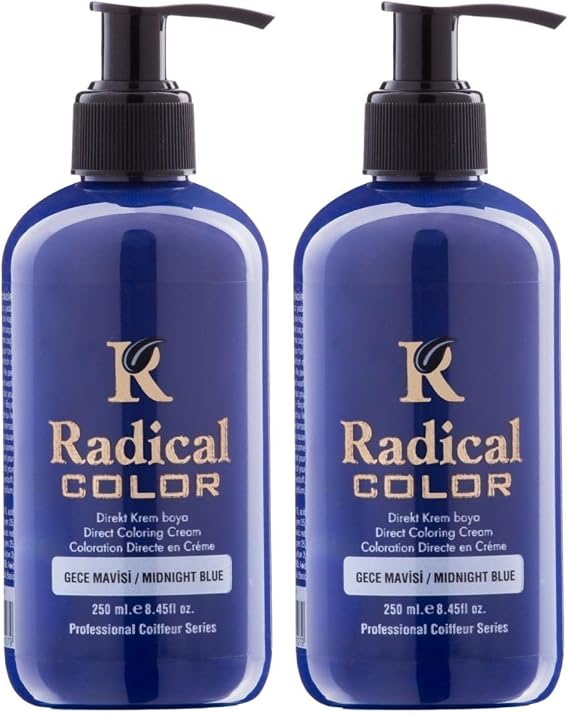 NEW 25/Midnightblue Amonyaksız Su Bazlı Saç Boyası 250 ML 2 Adet Gece Mavisi