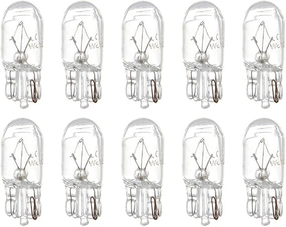 cciyu 10x T10 White Halogen Light Bulb Instrument Cluster Gauge Dash Lamp
