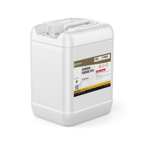 Alliance Chemical - Hydrogen Peroxide 10% ACS Grade - 5 Gallon Pail Hydrogen Peroxide 10 Percent for Industrial Cleaning and Oxidation