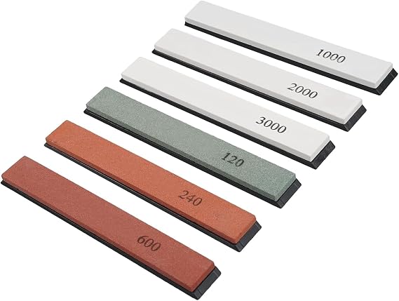 Set of 6 Knife Sharpening Stone Set Knife Sharpener with Fixed Angle