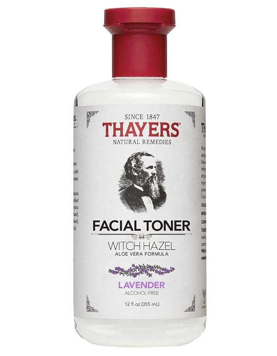 THAYERS Alcohol-Free, Hydrating Lavender Witch Hazel Facial Toner with Aloe Vera Formula, Vegan, Dermatologist Tested and Recommended, 12 Oz