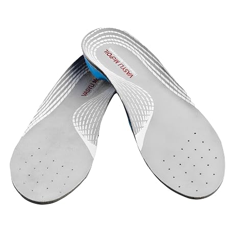 Vasyli+McPoil Tissue Stress Relief Orthotic, Low Profile Shoe Insole for Sports, Football, Soccer, Baseball, and Basketball, Foot Support Shoe Insert for Achilles and Heal Injuries, Large