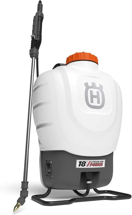 Husqvarna 4-Gallon Battery Backpack Sprayer, Garden Sprayer Runs on 18V Battery and Charger Included, No Pumping Required, Gifts for Men