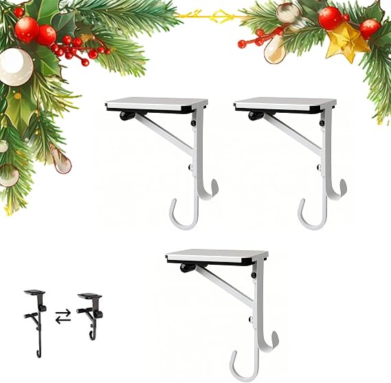 Adjustable Before Hatched Mantel Hangers,Upgraded Before Hatched Fireplace Stocking & Garland Hanger,Double Hook Design, for Christmas and Halloween Decora(Size:3pcs,Color:White)