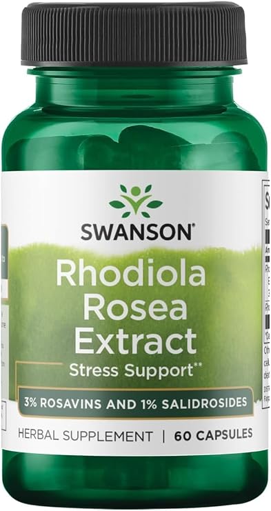 Swanson Rhodiola Rosea Extract, Standardized, 60 Capsules