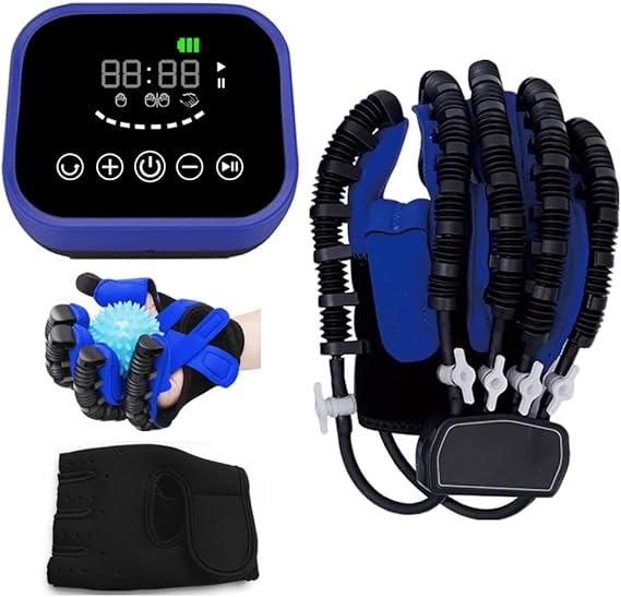Finger and Hand Function Rehabilitation Trainer Robot Rehab Smart Gloves Recovery Exercise Equipment Accessories for Arthritis Stroke Hemiplegia Patient