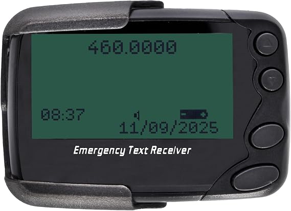 Programmable Alpha Pager, 450-470MHz Frequency Range