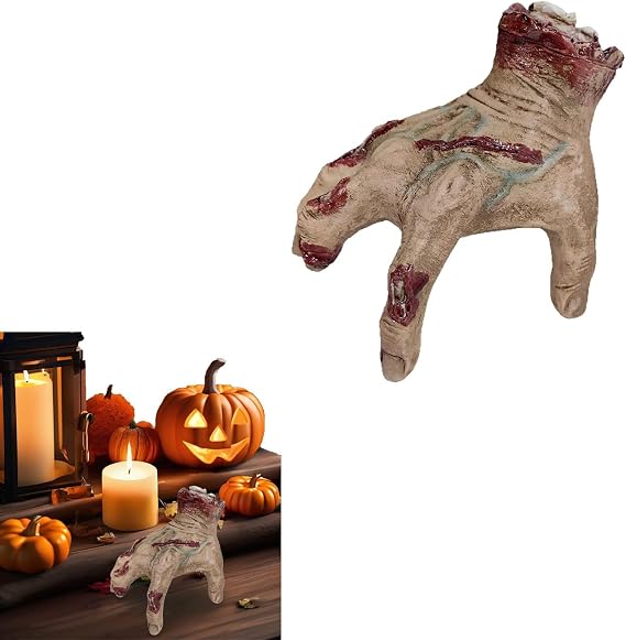 Halloween Self Walking Animatronic Zombie Hand Prop Electric Sound Control for Haunted House Scary Decor Halloween Decoration Animatronics Creepy Crawl Hand Accessories