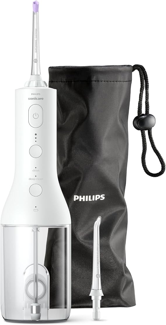 Philips Sonicare Power Flosser 3000 Wireless Oral Shower, Fast and Effective Interdental Cleaning, Quad Stream Technology, Replacement Head, White, HX3826/31
